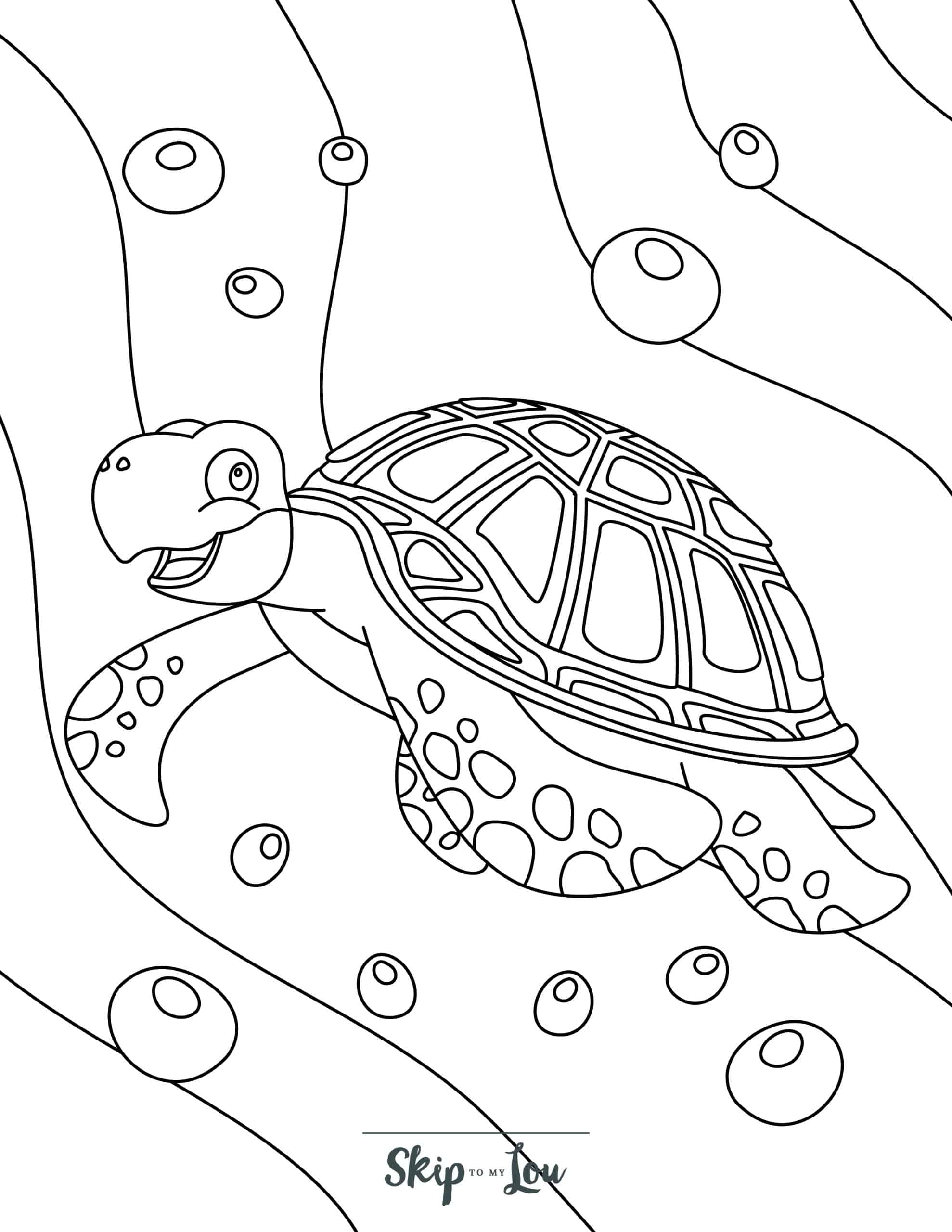 Turtle Coloring Pages - Free Printable Sheets For Kids | Skip To in Free Printable Pictures