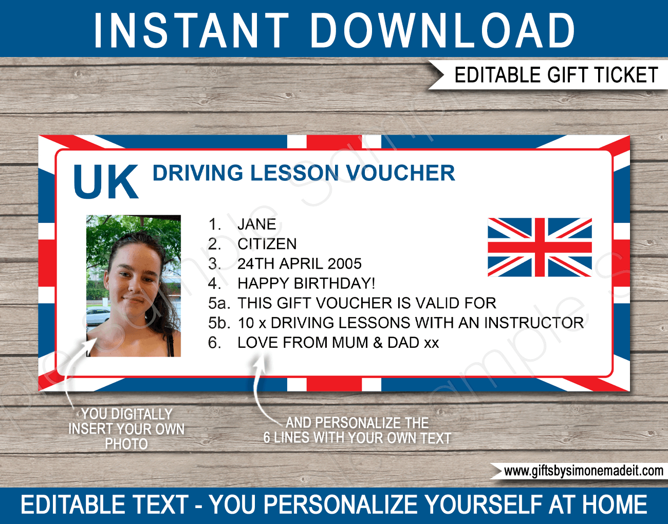 Uk Driving Lessons Gift Voucher Template with regard to Free Printable Gift Vouchers UK