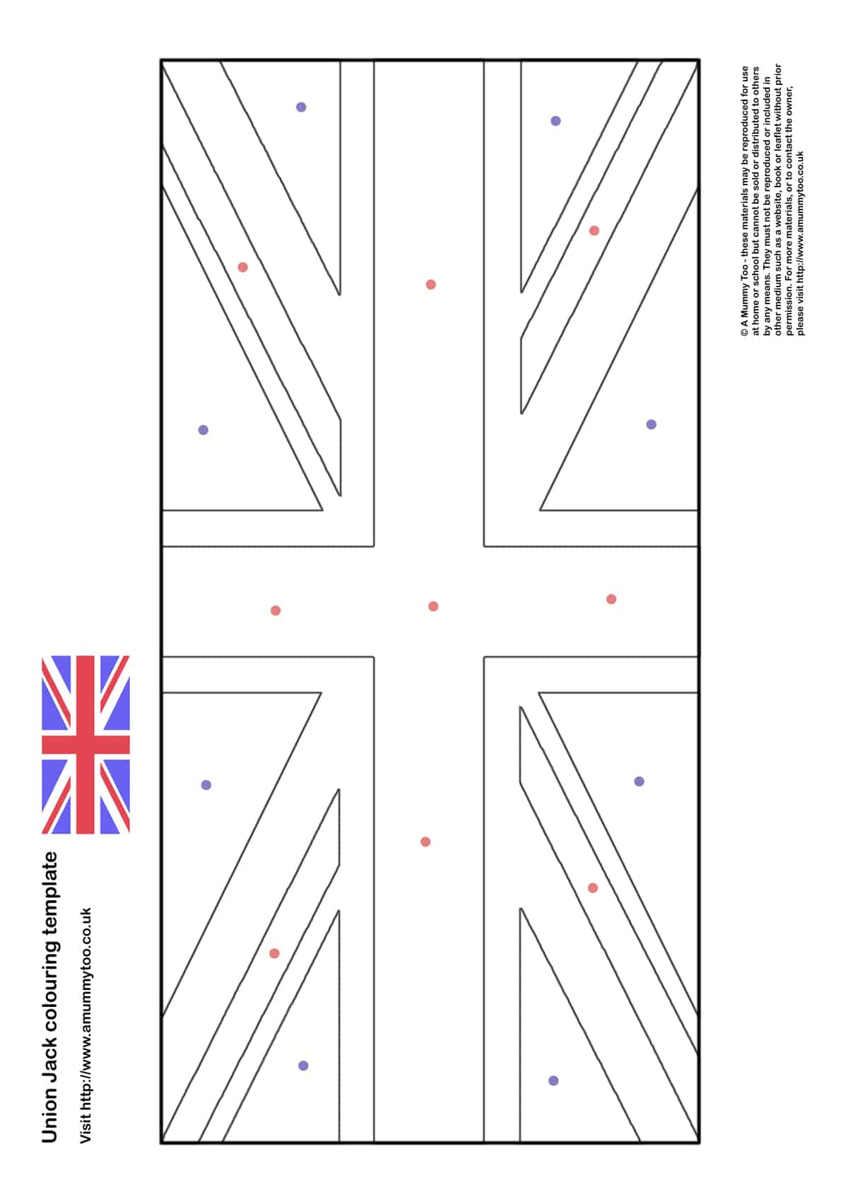 Union Jack Colouring In Template inside Free Printable Union Jack Flag To Colour