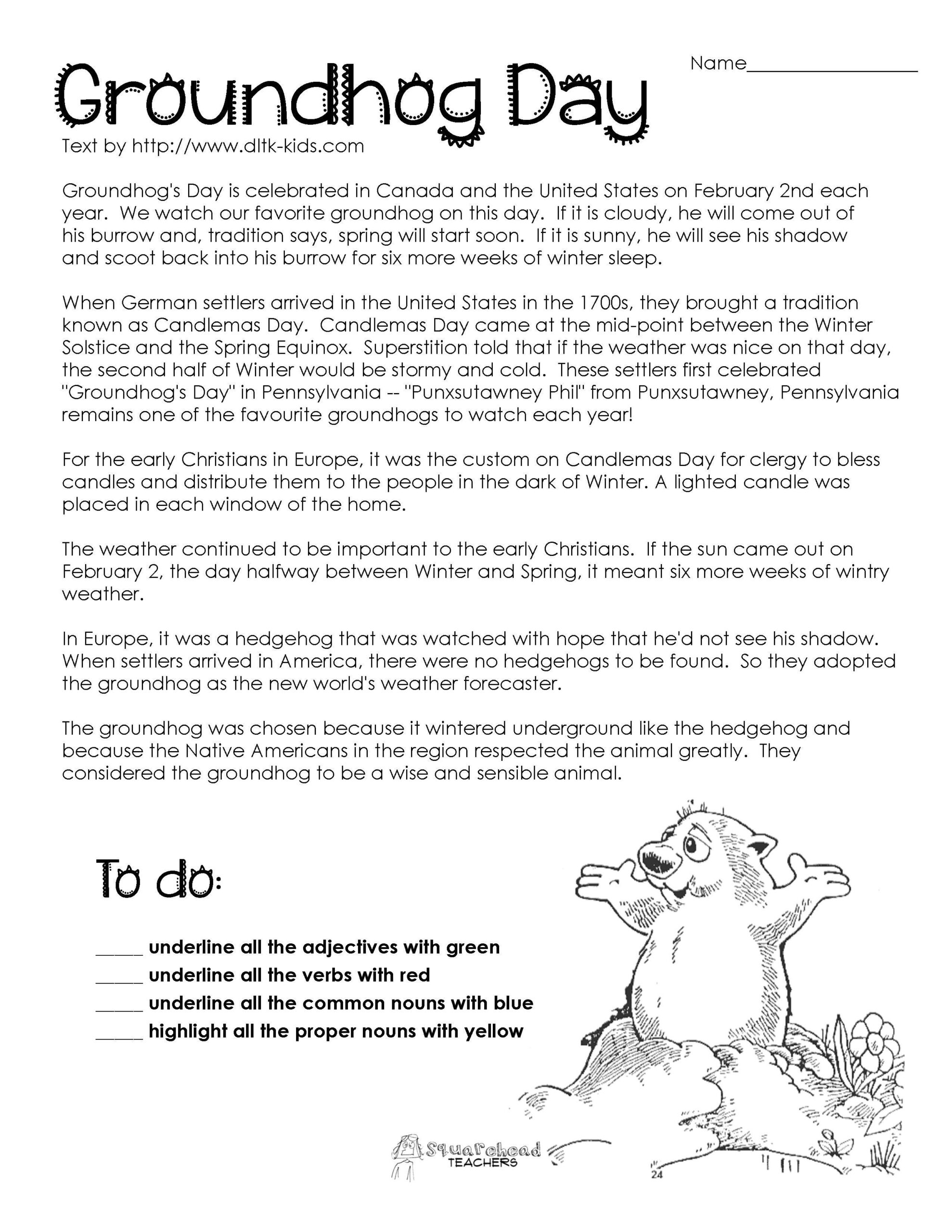 United States Regions Worksheets Pdf | Groundhog Day Activities pertaining to Free Printable Groundhog Day Reading Comprehension Worksheets