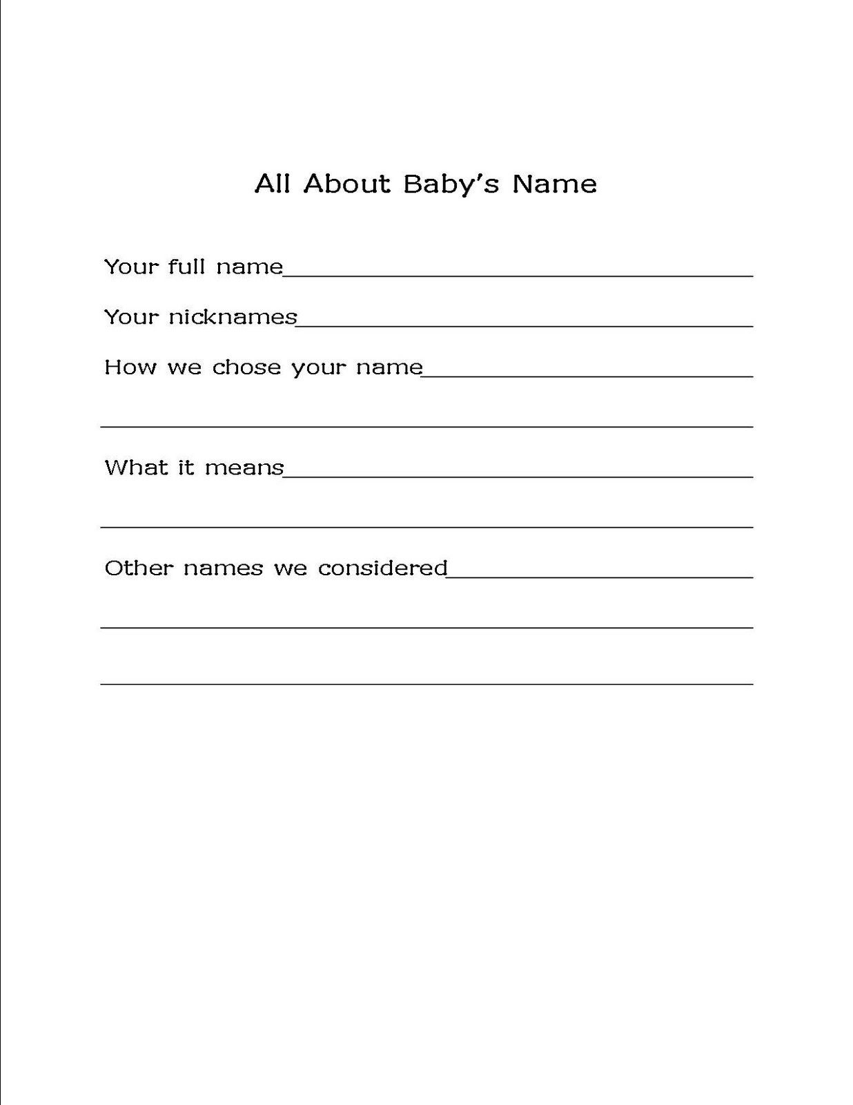 Update** Our Homemade Baby Book - With Free Printables - Bare Feet with Free Printable Baby Journal Pages
