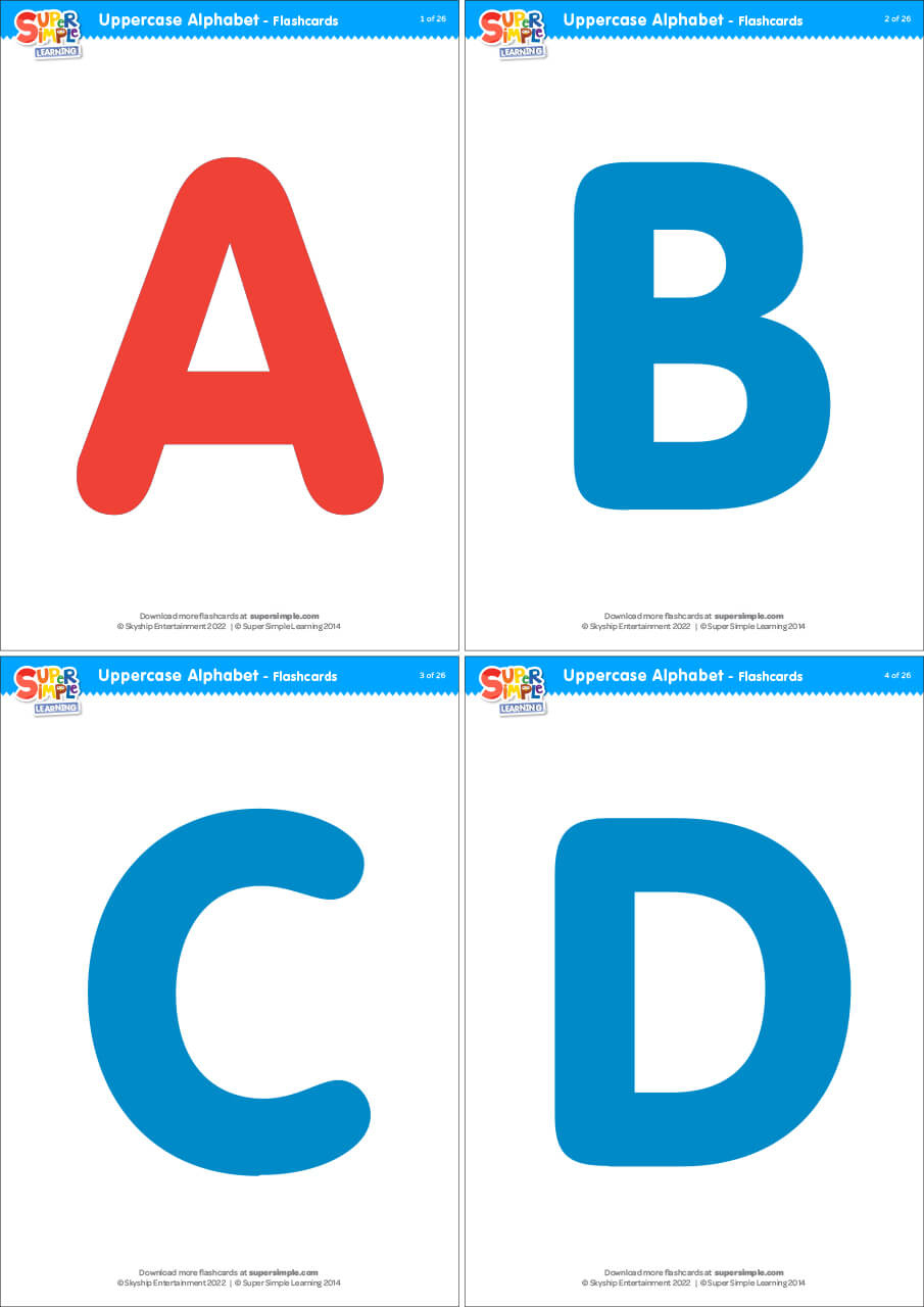 Uppercase Alphabet Flashcards - Super Simple with regard to Free Printable Abc Flashcards