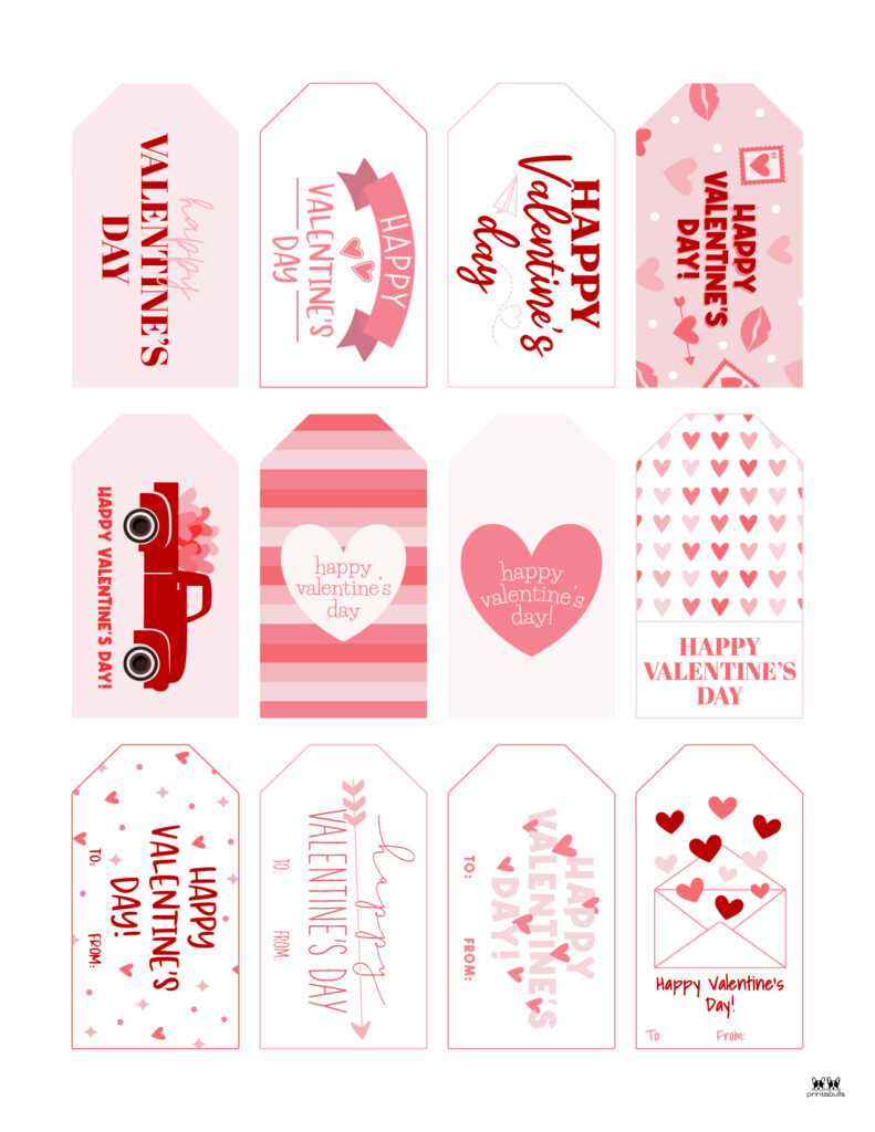 Valentine Tags - 300 Free Printable Tags | Printabulls with regard to Free Printable Valentine Tags