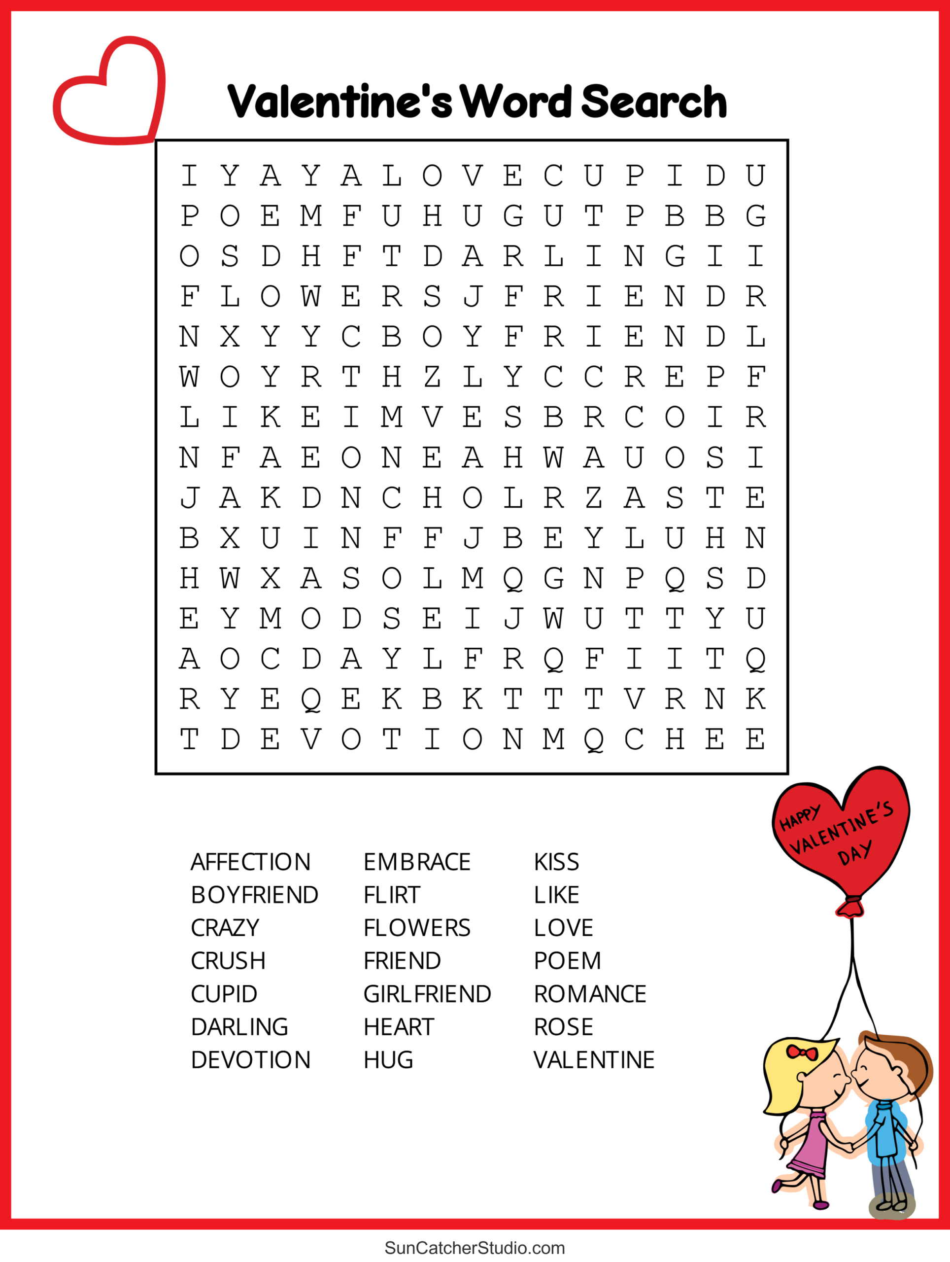 Valentine&amp;#039;S Day Word Search (Free Printable Pdf Puzzles) – Diy in Free Printable Valentine Word Search for Adults