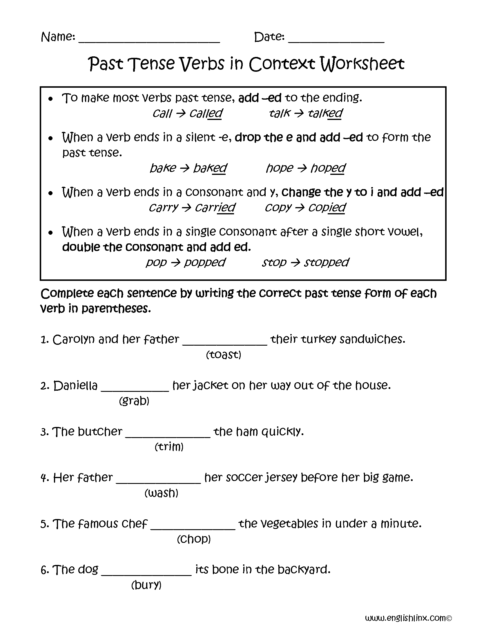 Verbs Worksheets | Verbs Tenses Worksheets inside Free Printable Past Tense Verbs Worksheets