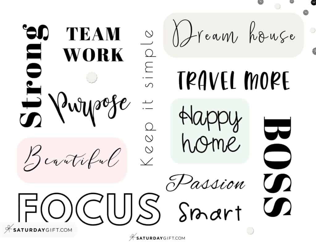 Vision Board Template - 27 Cute (&amp;amp;Free) Dream Board Printables with Free Vision Board Printables