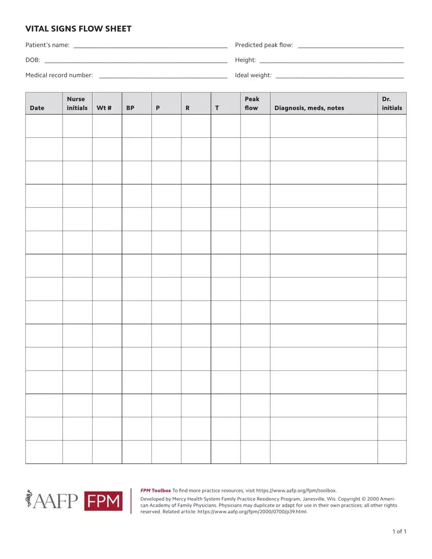 Vital Signs Flow Sheet ≡ Fill Out Printable Pdf Forms Online throughout Free Printable Vital Sign Sheets