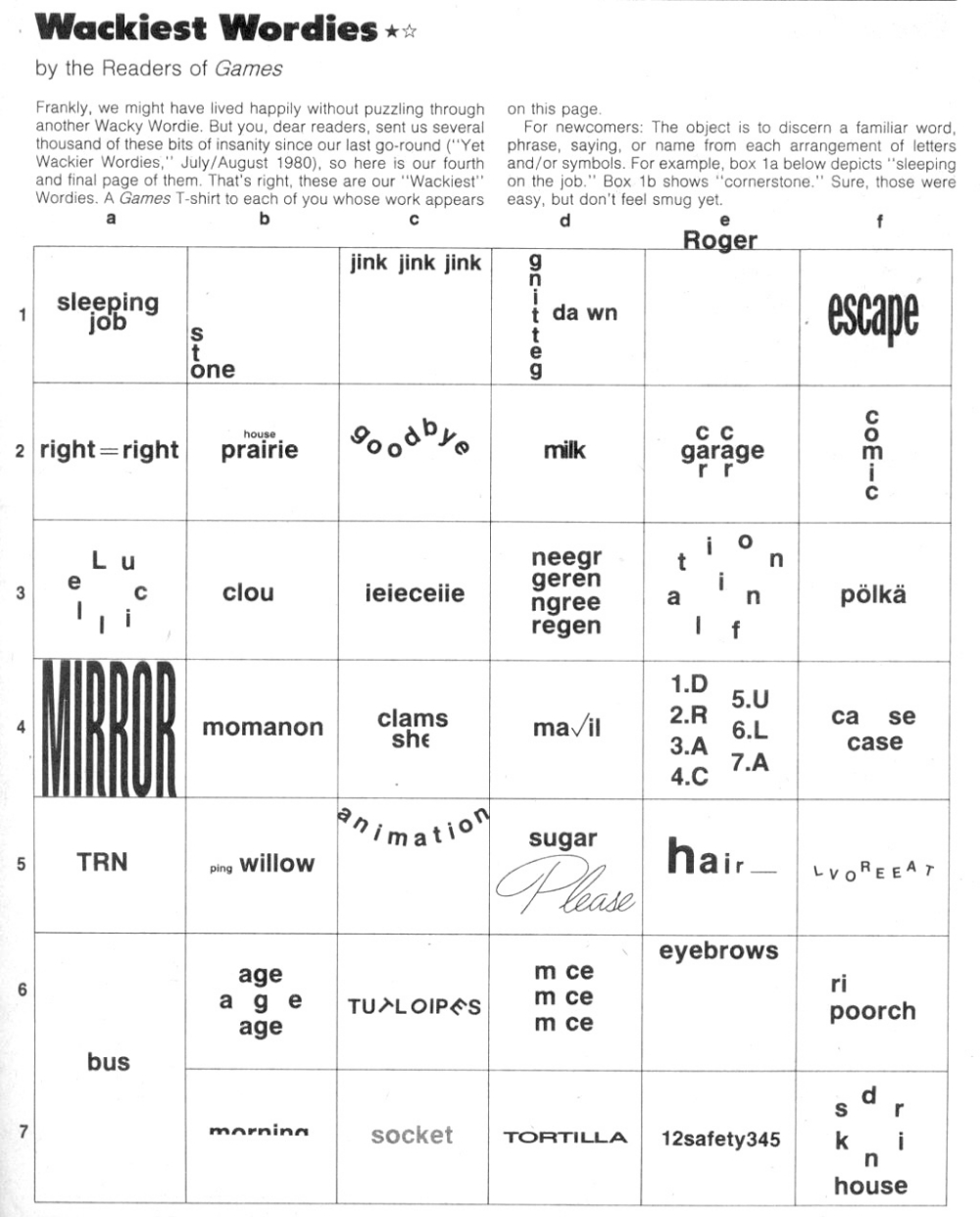 Wackie Wordies #60 | Word Puzzles Brain Teasers, Brain Teasers For in Free Printable Word Winks