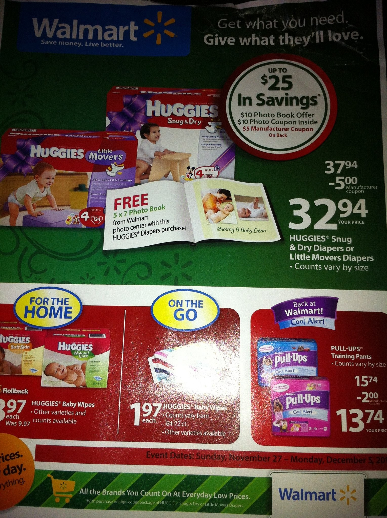 Walmart: Diaper Coupons + Free Photo Book With Huggies Diaper intended for Free Printable Coupons for Pampers Pull Ups