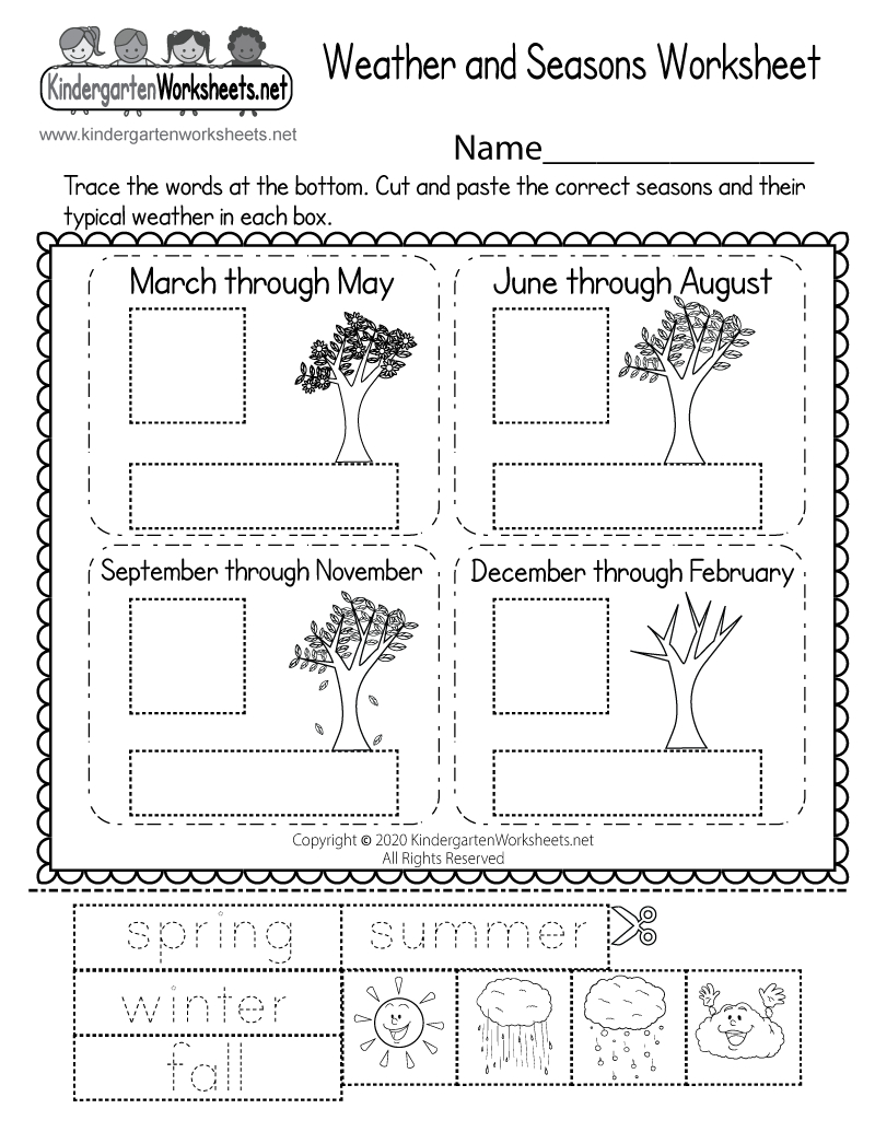 Weather And Seasons Worksheet - Free Printable, Digital, &amp;amp; Pdf for Free Printable Seasons Worksheets For Kindergarten