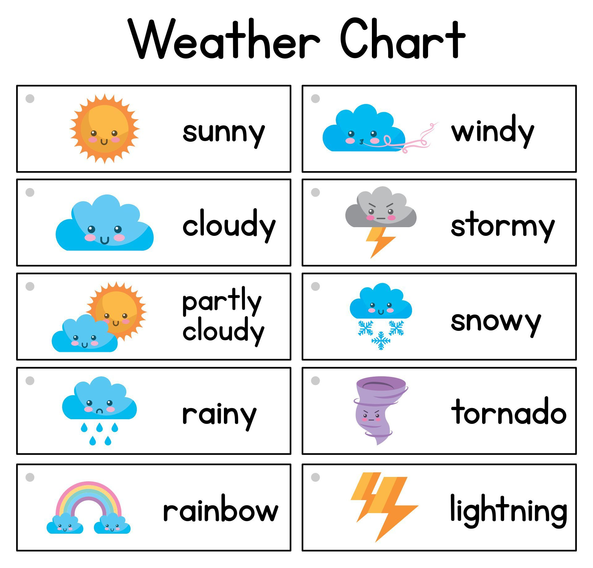 Weather Chart For Preschool Classroom Printable | Weather Chart pertaining to Free Printable Weather Chart For Preschool