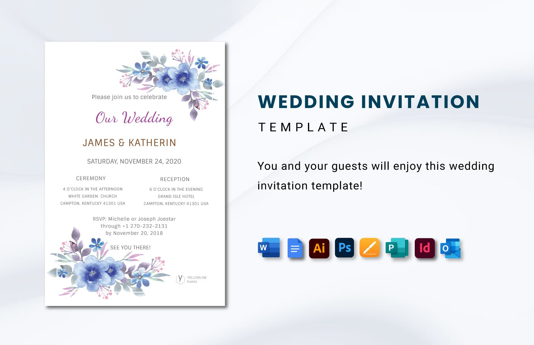 Wedding Invitation Template In Word - Free Download | Template intended for Free Printable Wedding Invitation Templates for Microsoft Word