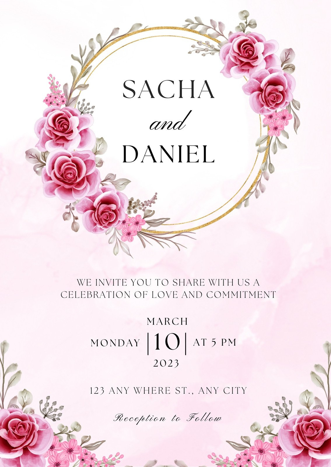 Wedding Invitation Templates To Customize For Free | Canva in Free Printable Wedding Invitation Kits