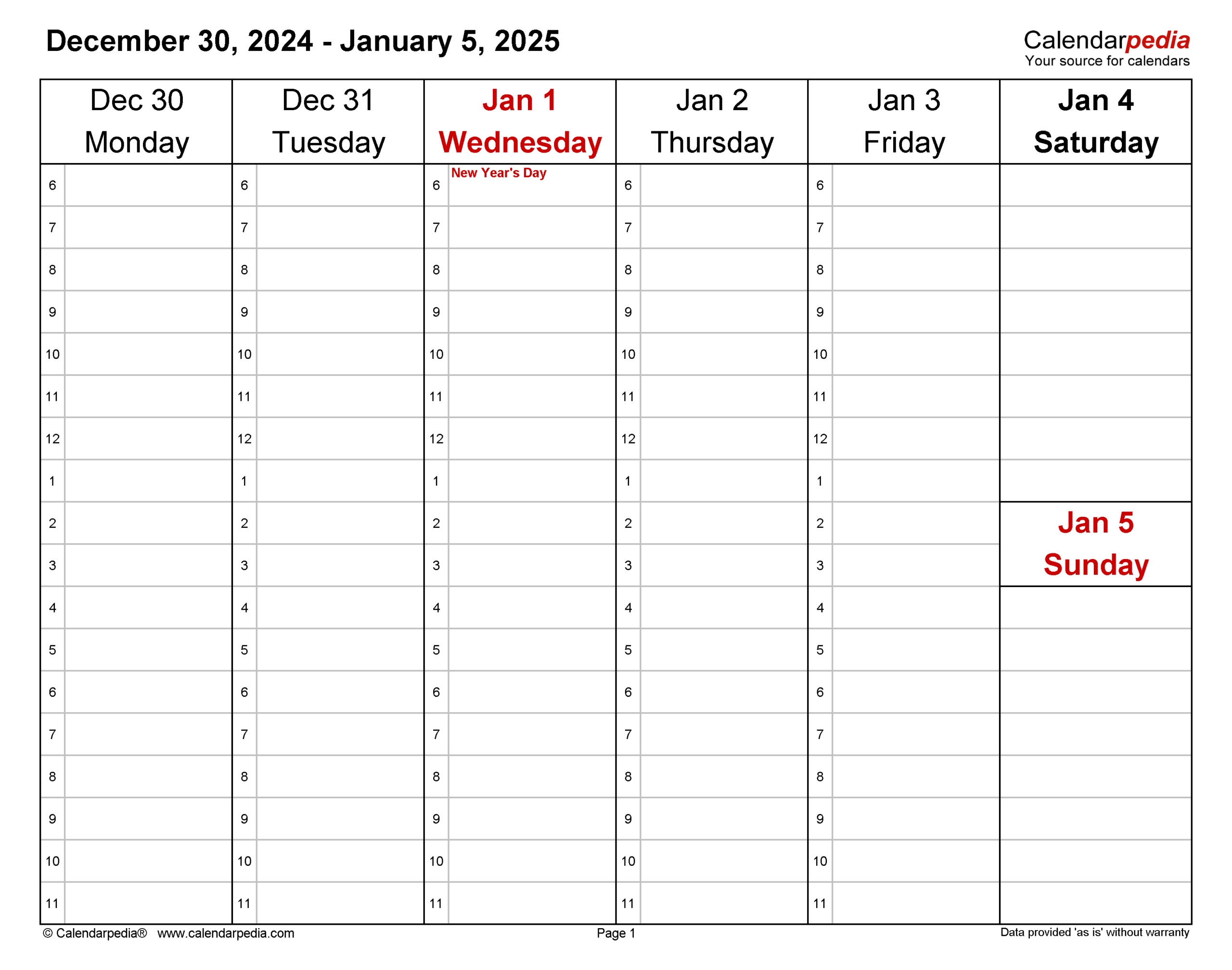 Weekly Calendars 2025 For Pdf - 12 Free Printable Templates within Free Printable Pocket Planner 2025