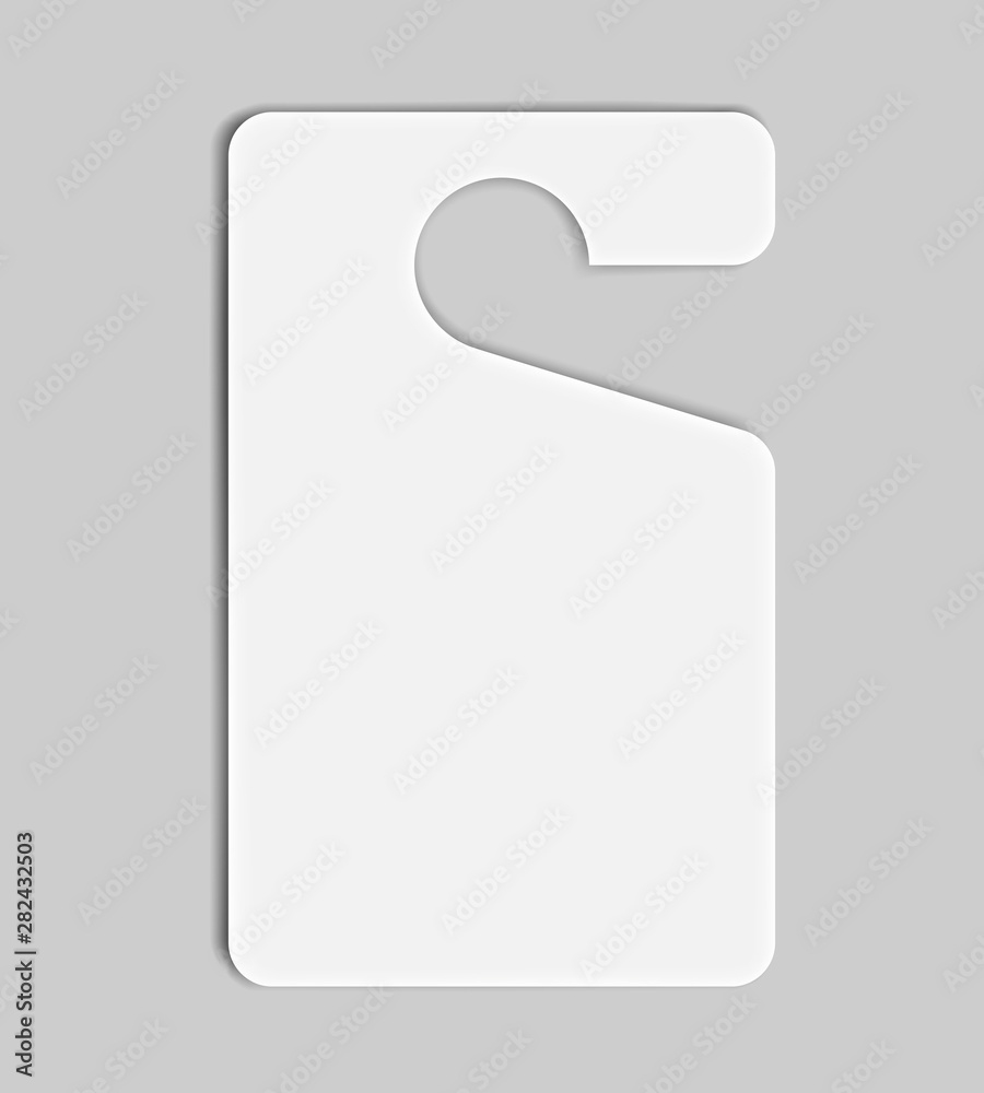 White Blank Parking Permit Hang Tag, Mockup. Empty Hanger Pass with Free Printable Parking Permits