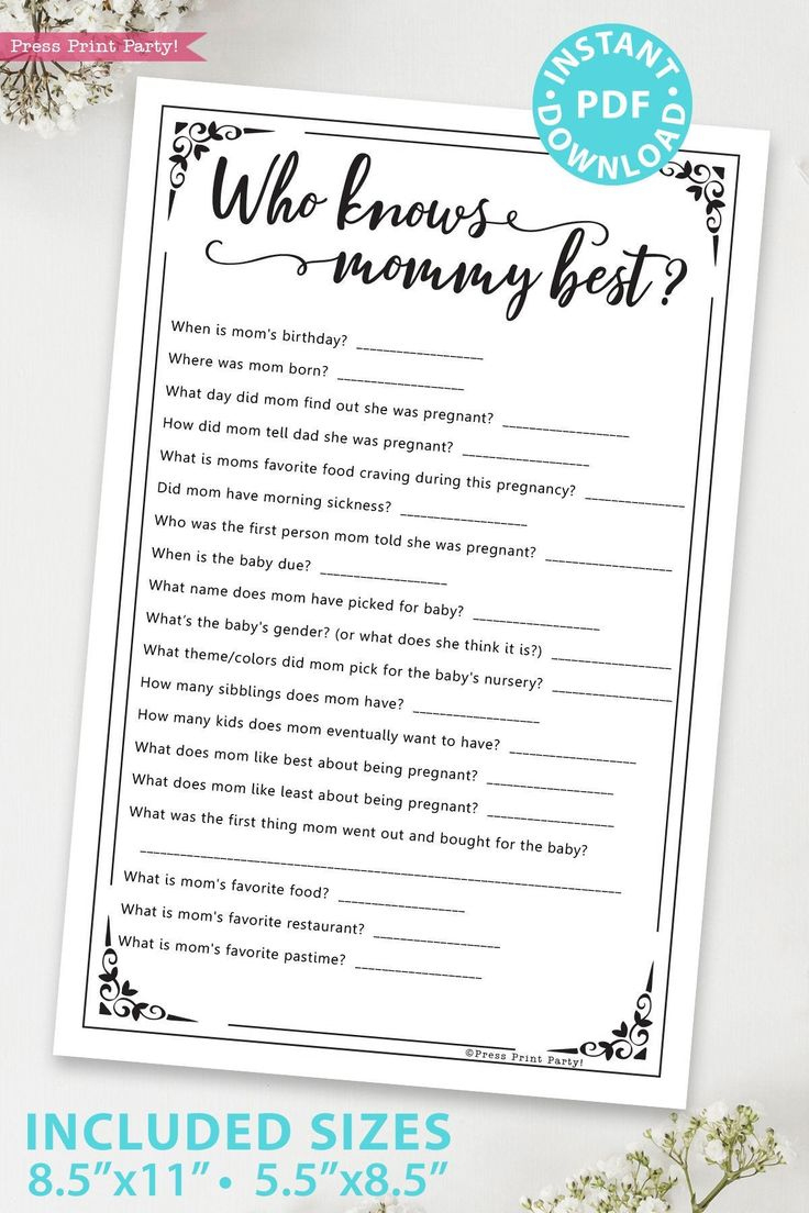 Who Knows Mommy Best Baby Shower Game Printable In Rustic Style pertaining to Who Knows Mommy Best Free Printable