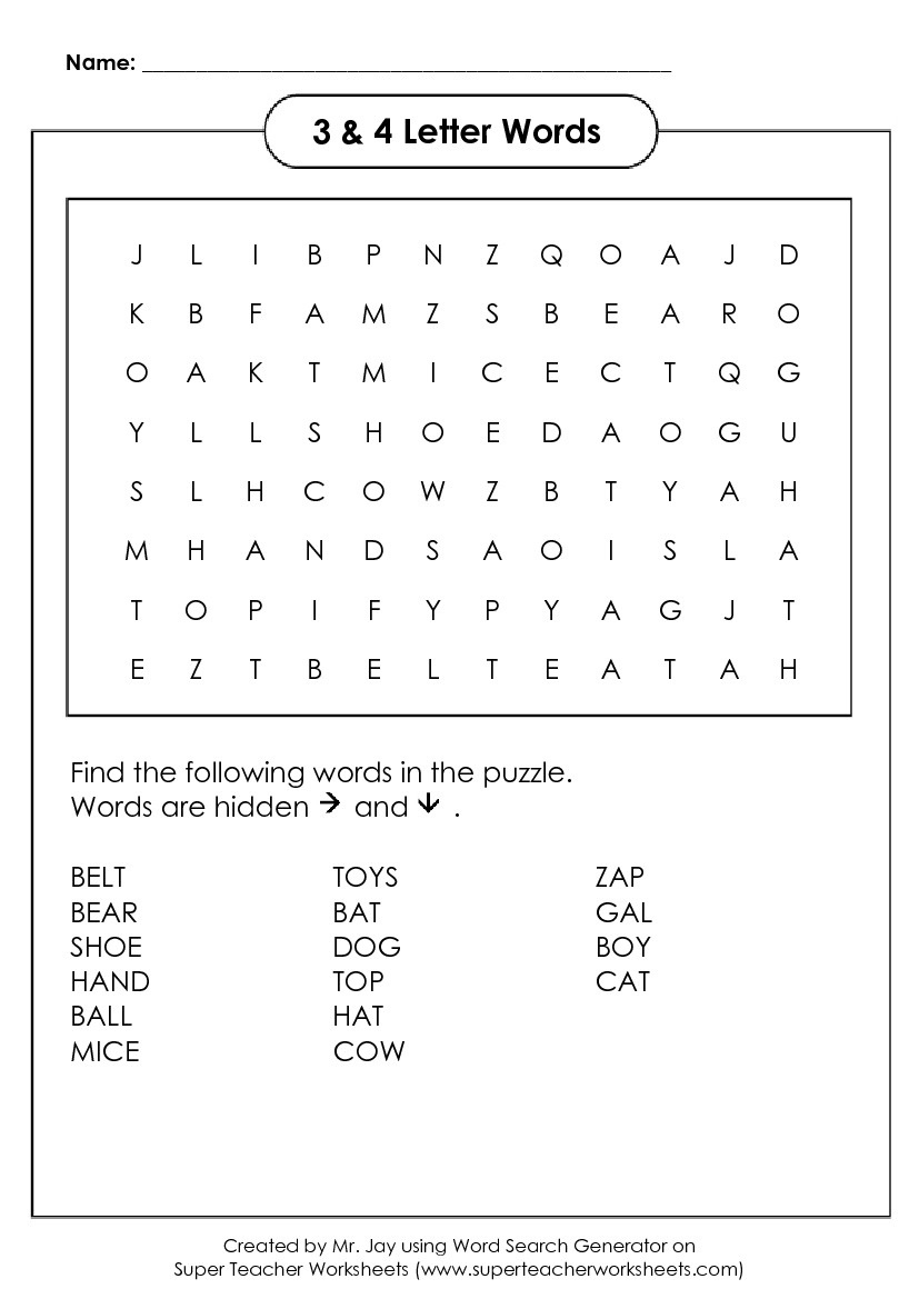 Word Search Puzzle Generator with Free Online Printable Word Search