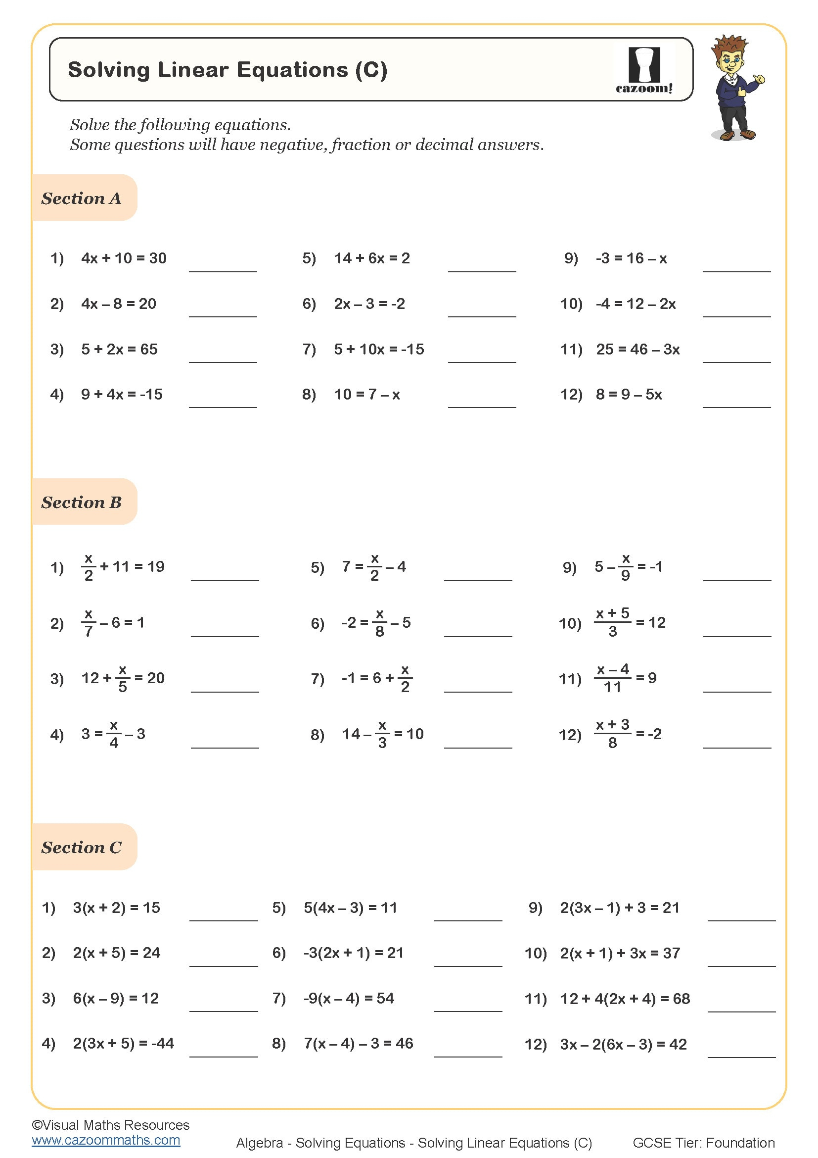 Year 9 Maths Worksheets | Printable Maths Worksheets in Grade 9 Math Worksheets Printable Free With Answers