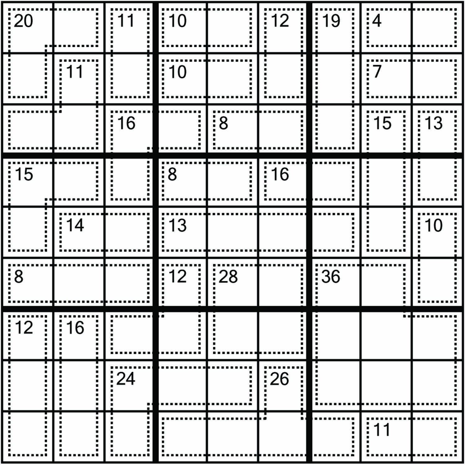 Your Attention. Killer Sudoku, Extreme Level, #008 | Sudoku pertaining to Killer Sudoku Free Printable