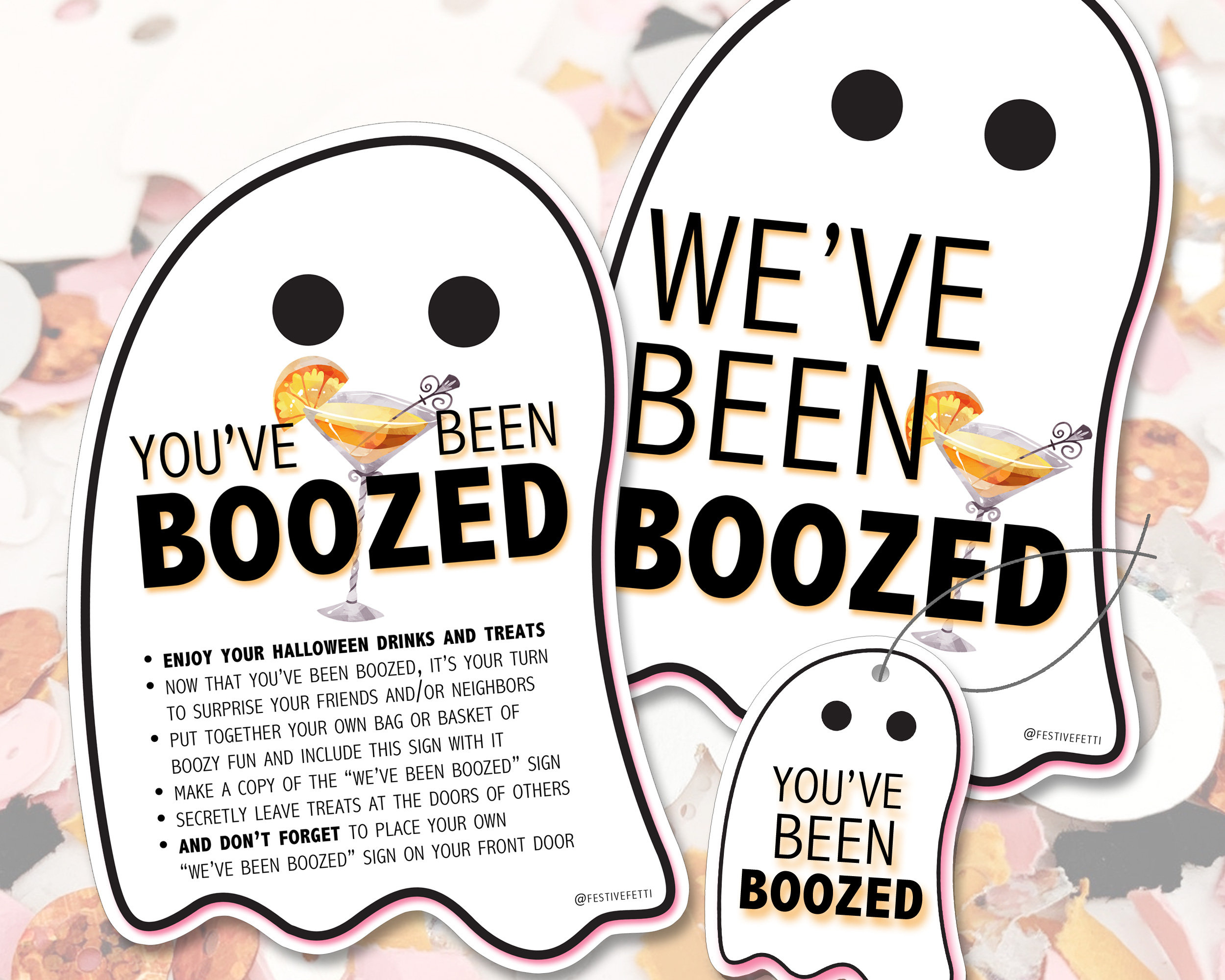 You&amp;#039;Ve Been Boozed, Halloween Drink Sign, Halloween Cocktail with You Ve Been Boozed Free Printable